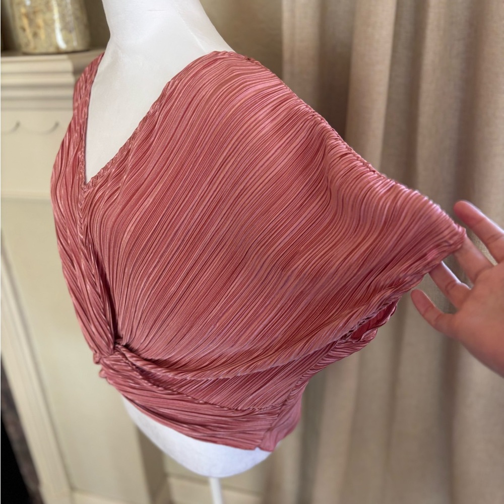 Anthropologie NWT Eri + Ali pink blouse woman’s medium - Picture 4 of 9